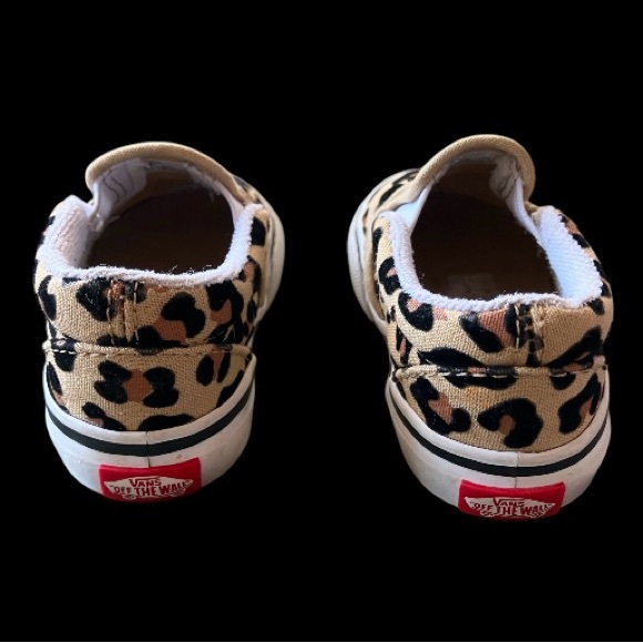 Vans Leopard Print Slip-On Toddler Sneakers - Picture 2 of 5